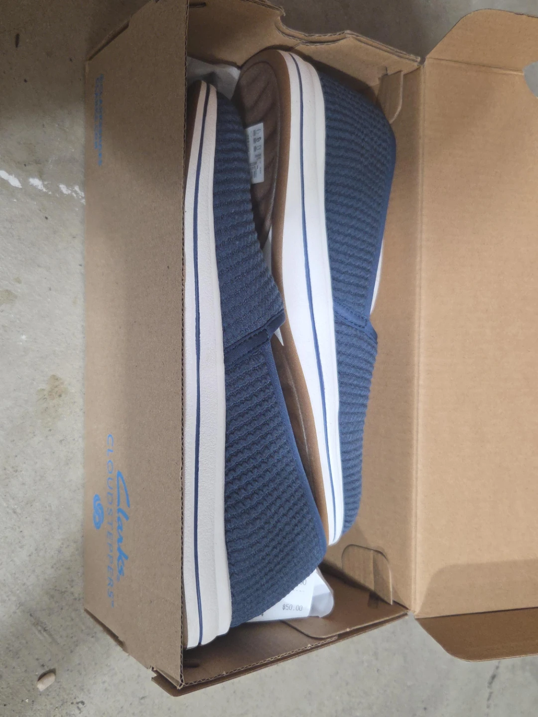 Clarks Cloudsteppers Women's Blue Slip-On Shoes