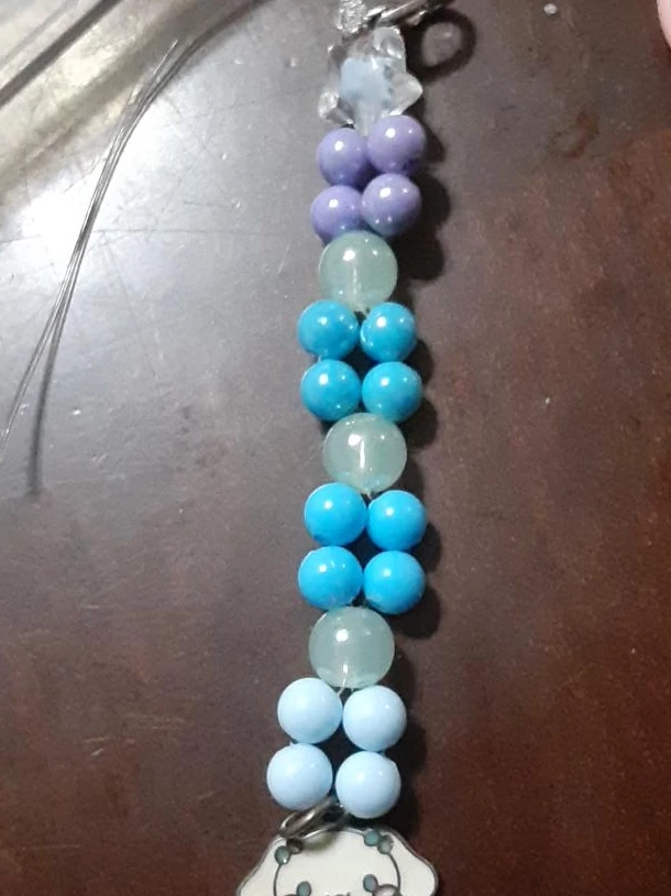 Beaded Keychain with Charm