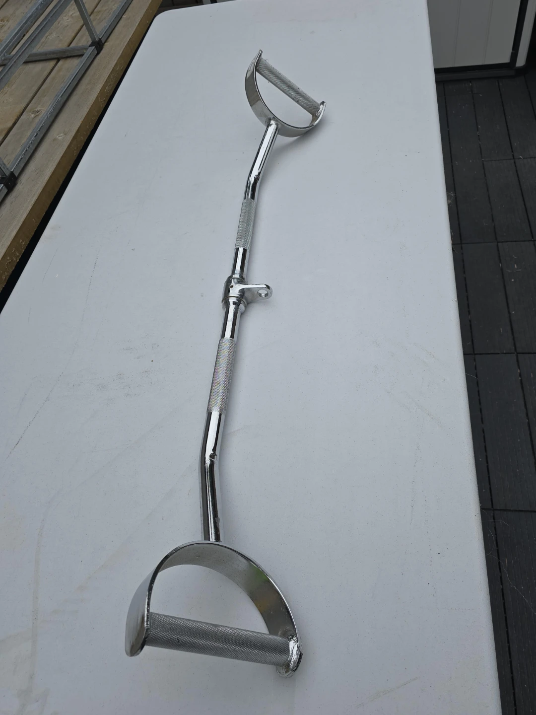 Chrome Cable Machine Bar Tricep Curl Handle