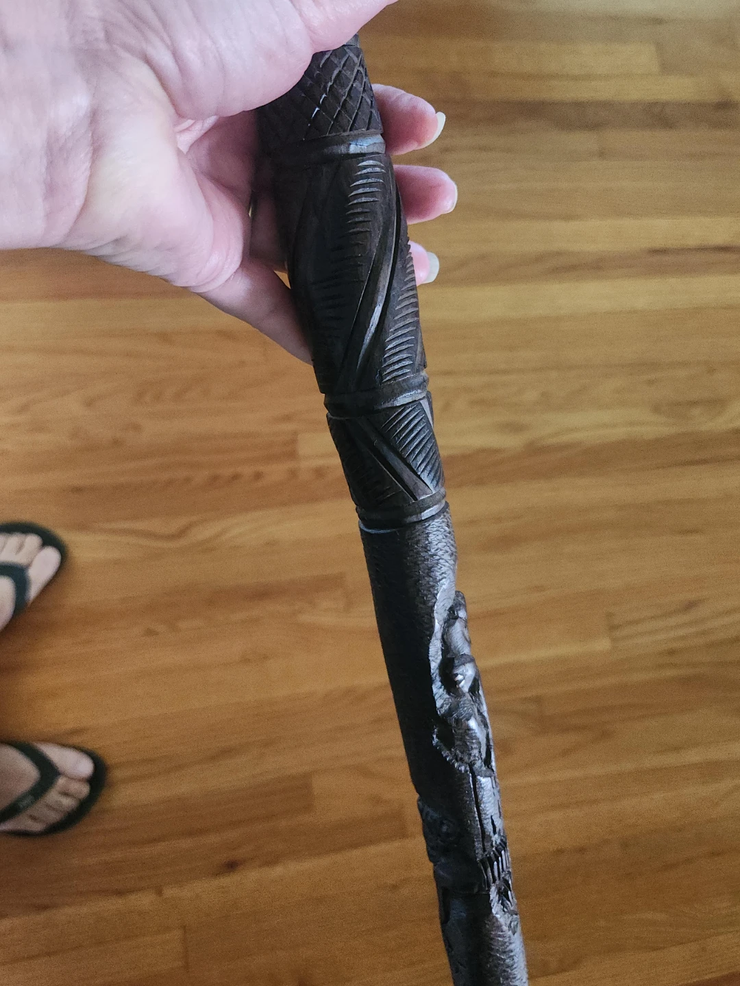 Hand Carved African Wood Cane