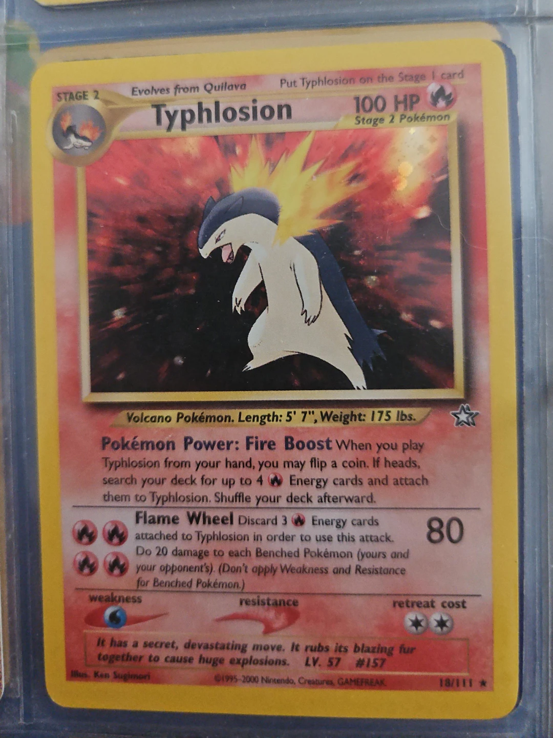 Pokémon Typhlosion #18/111 – Neo Genesis – Holo Rare – Vintage