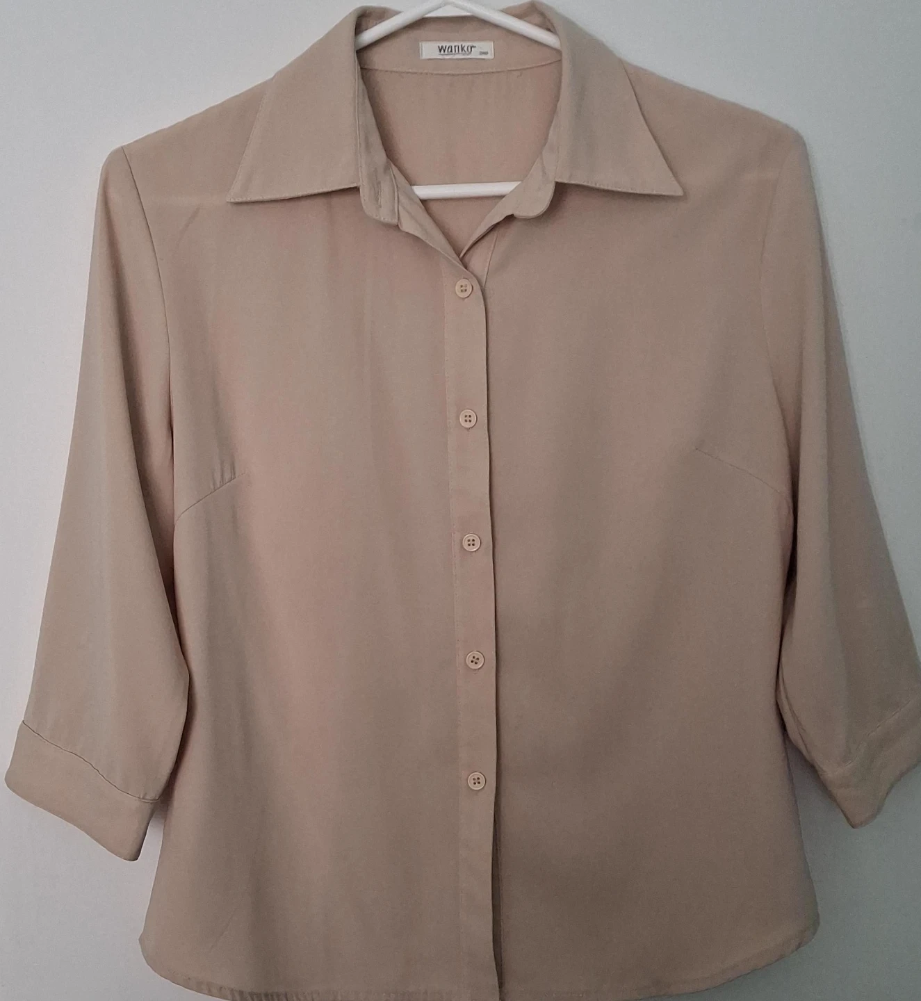 Beige Button-Up Shirt