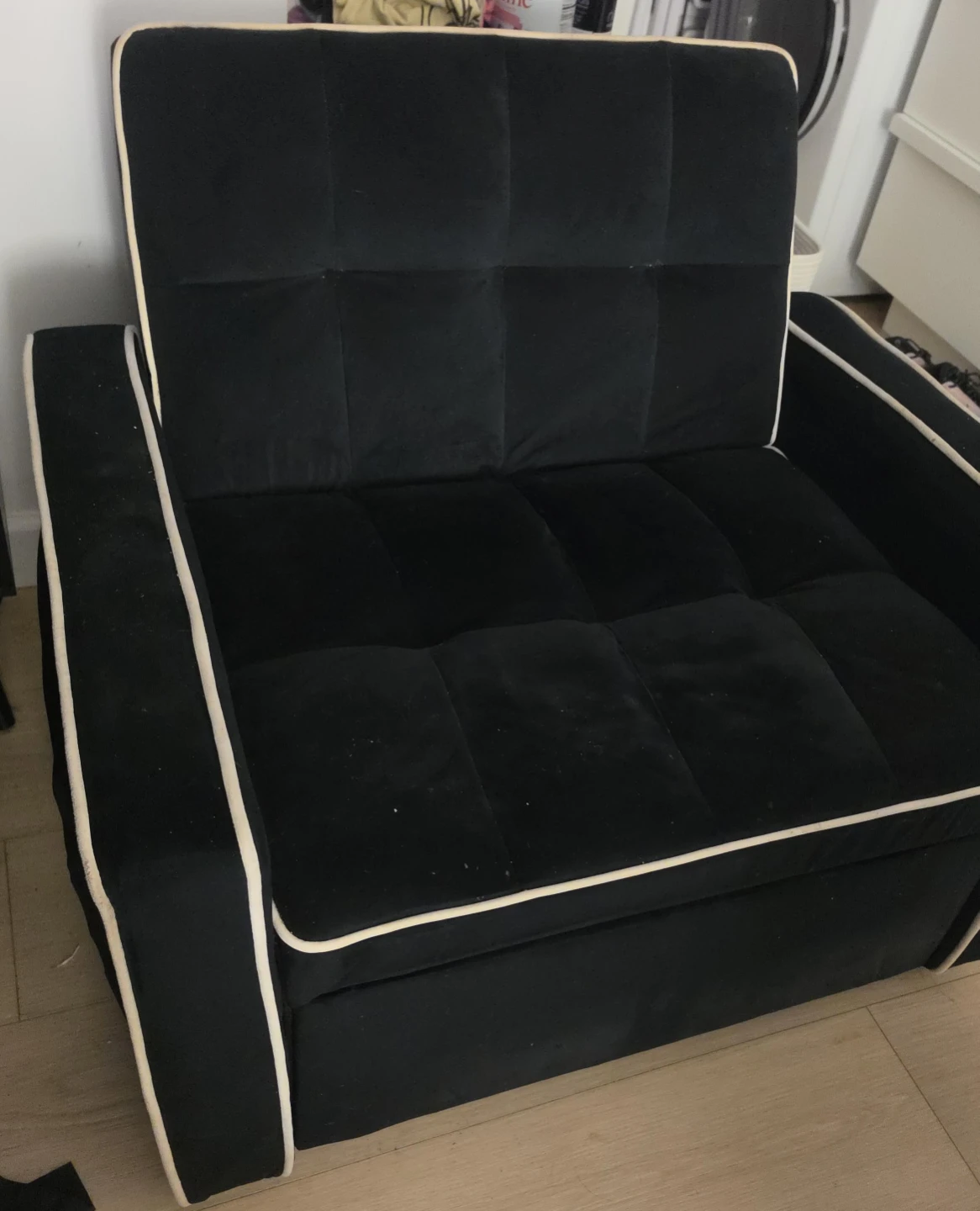 Black Futon chair pull out bed