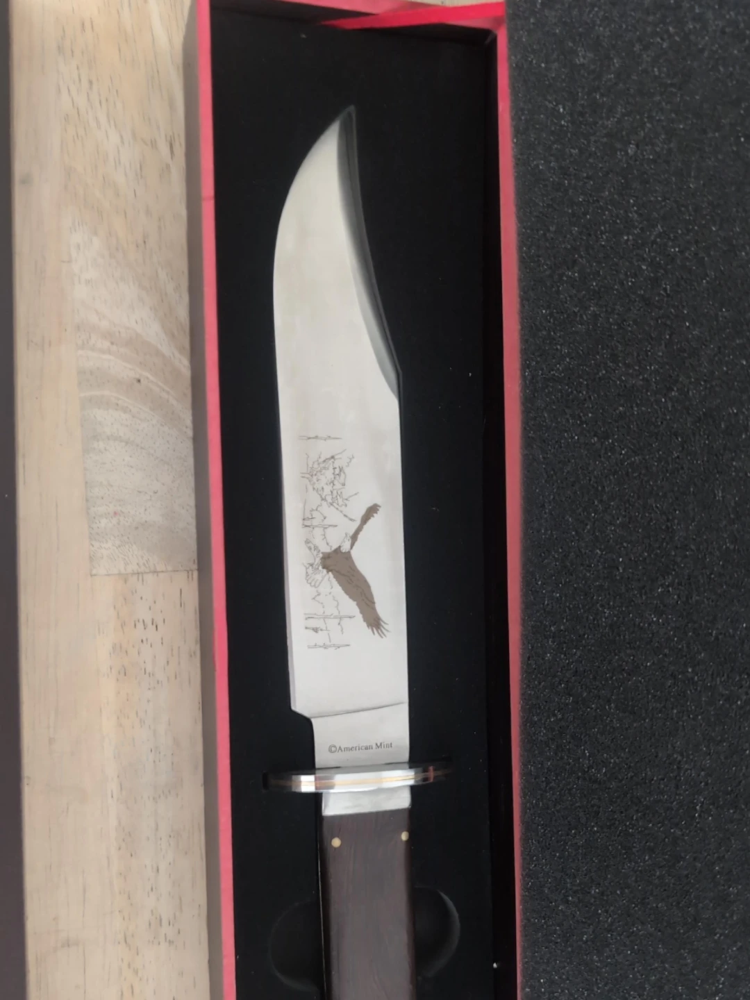 American Mint Bowie Knife with Eagle Engraving