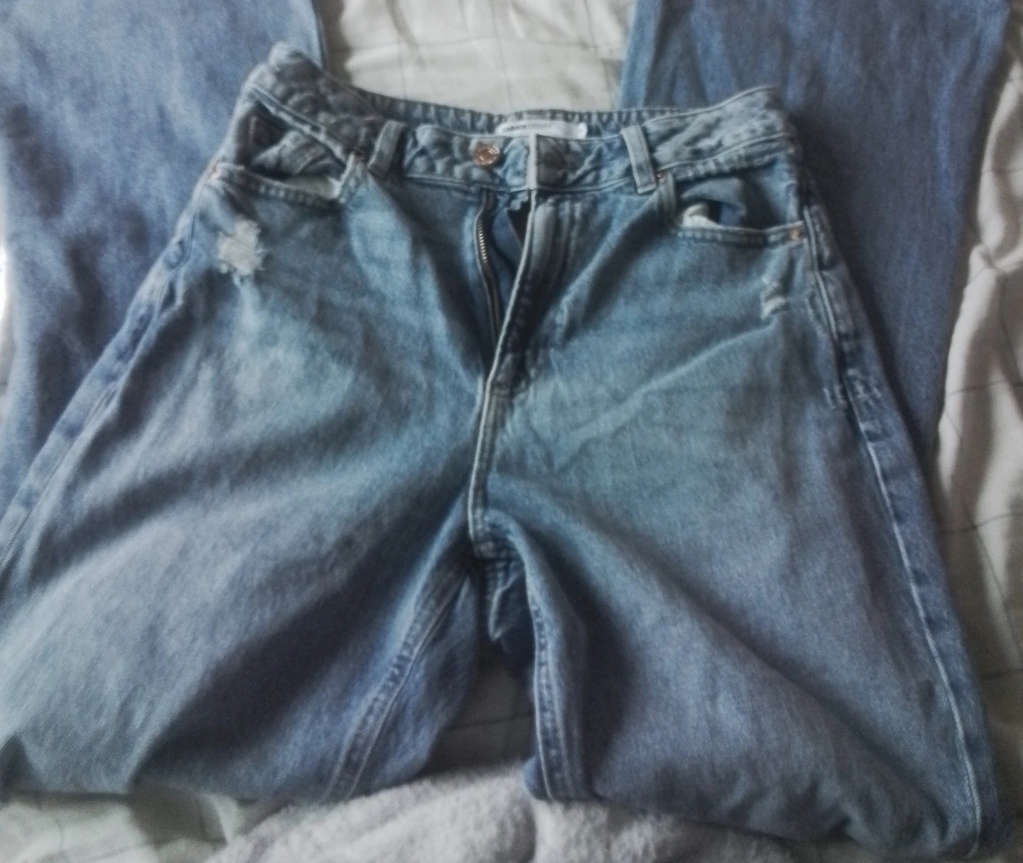 Garage Light Wash Distressed Denim Jeans