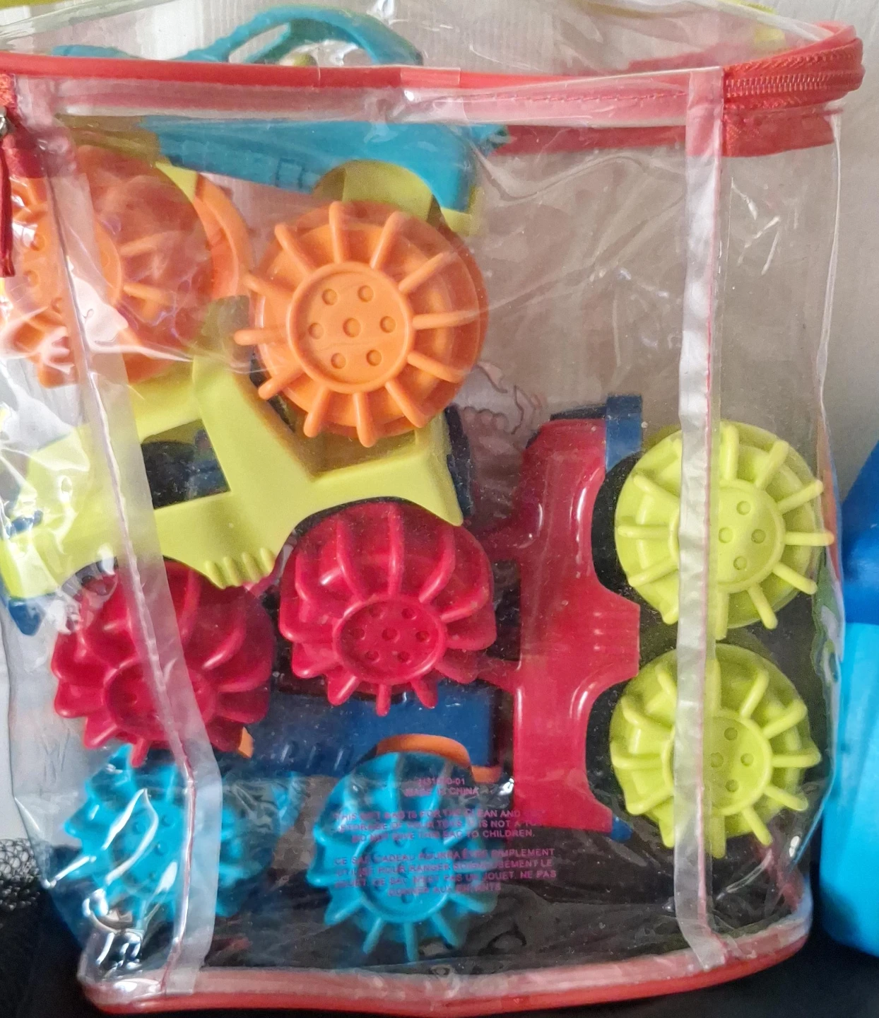 Toy Construction Set with Wheels