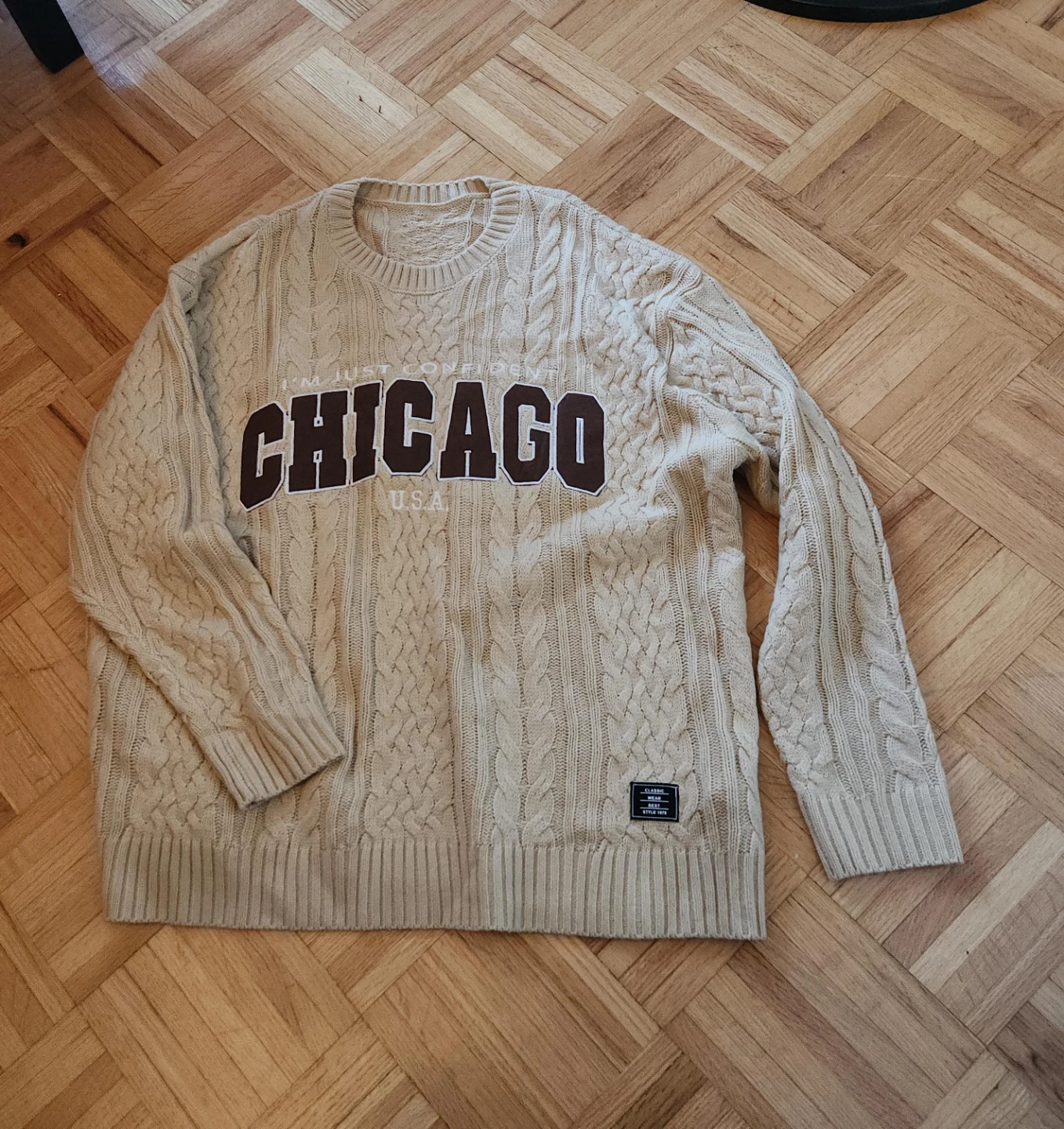 Chicago Cable Knit Sweater - 2XL