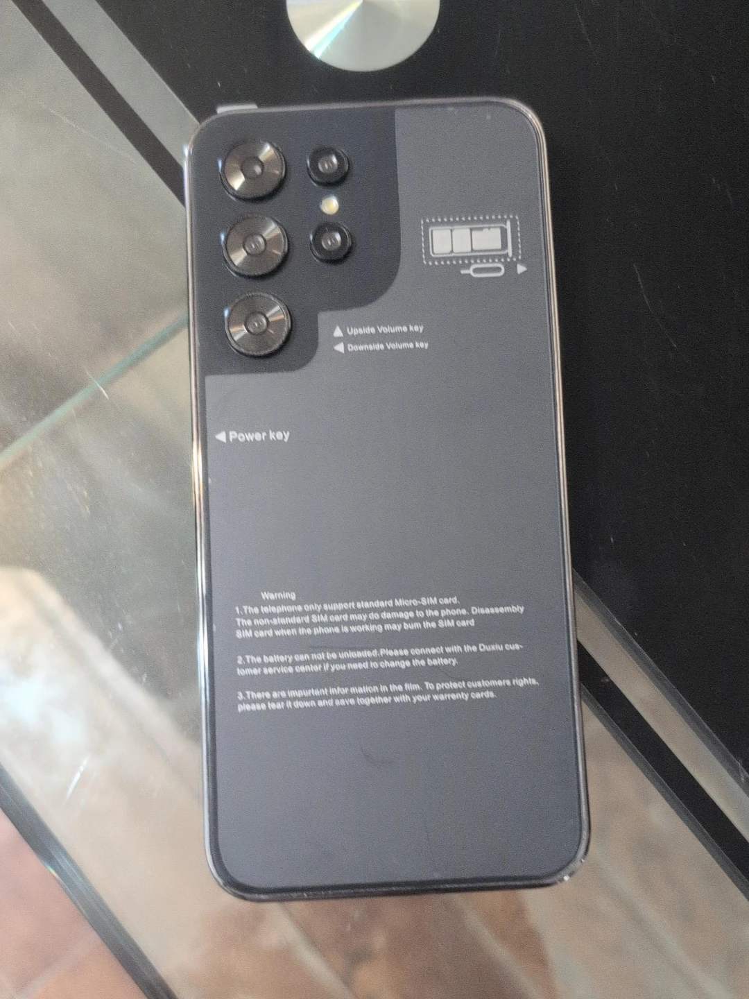 Black Smartphone with Accessories