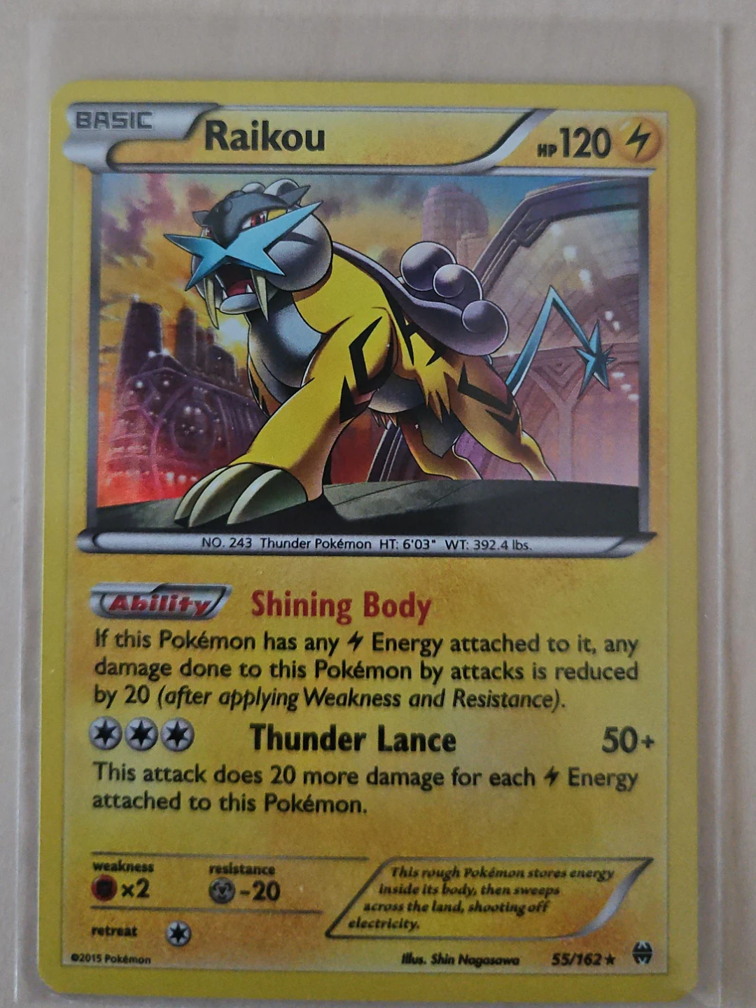 Pokémon Raikou #55/162 – XY BREAKthrough – Holo Rare