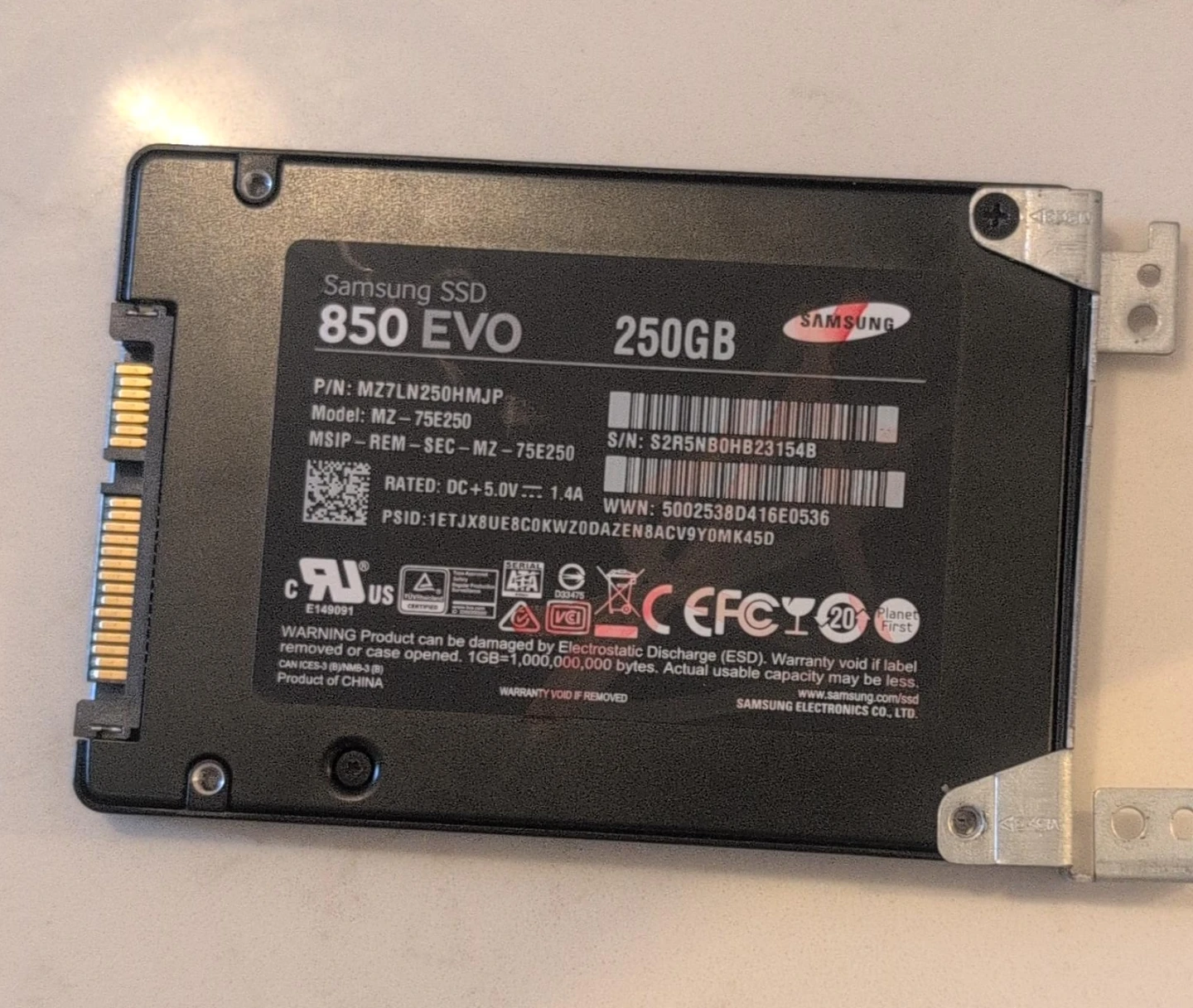 Samsung 850 EVO 250GB SSD