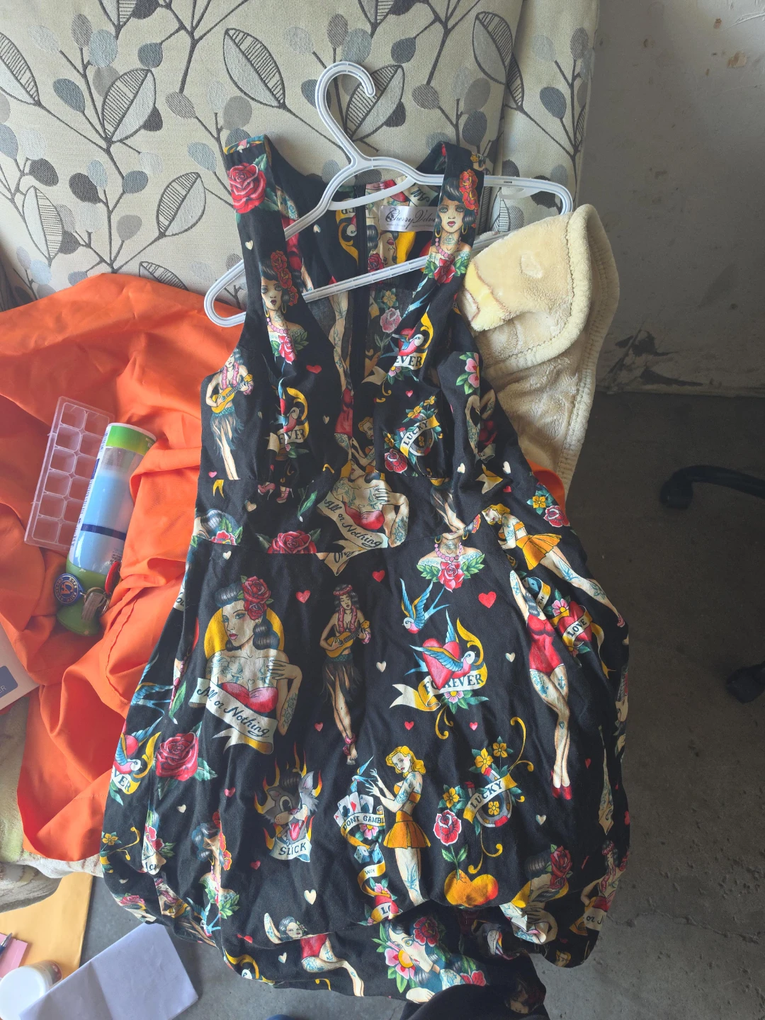 Hell Bunny Tattoo Print Dress