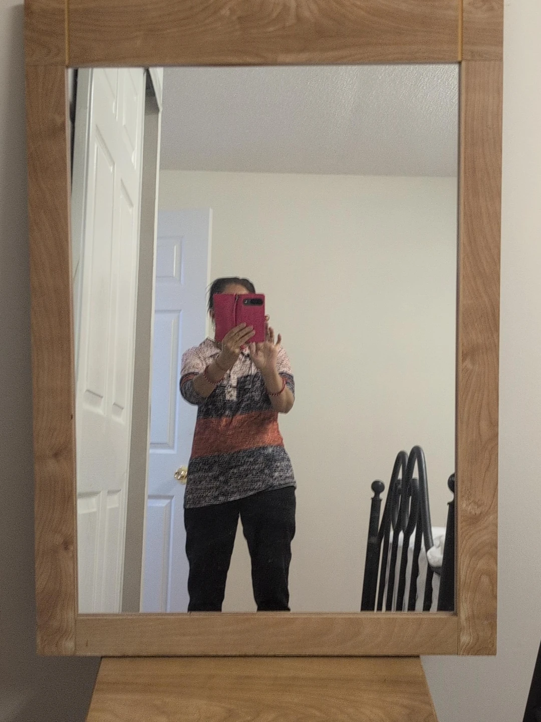 Wooden Framed Wall Mirror