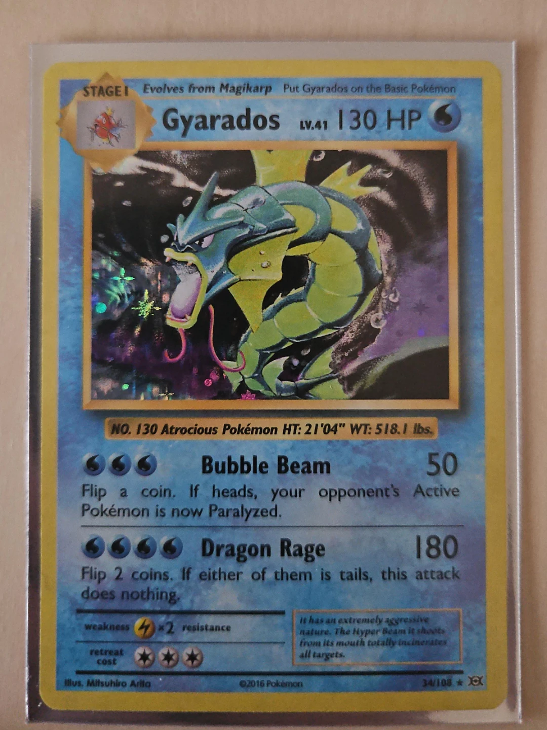 Pokémon Gyarados #34/108 – XY Evolutions – Holo Rare