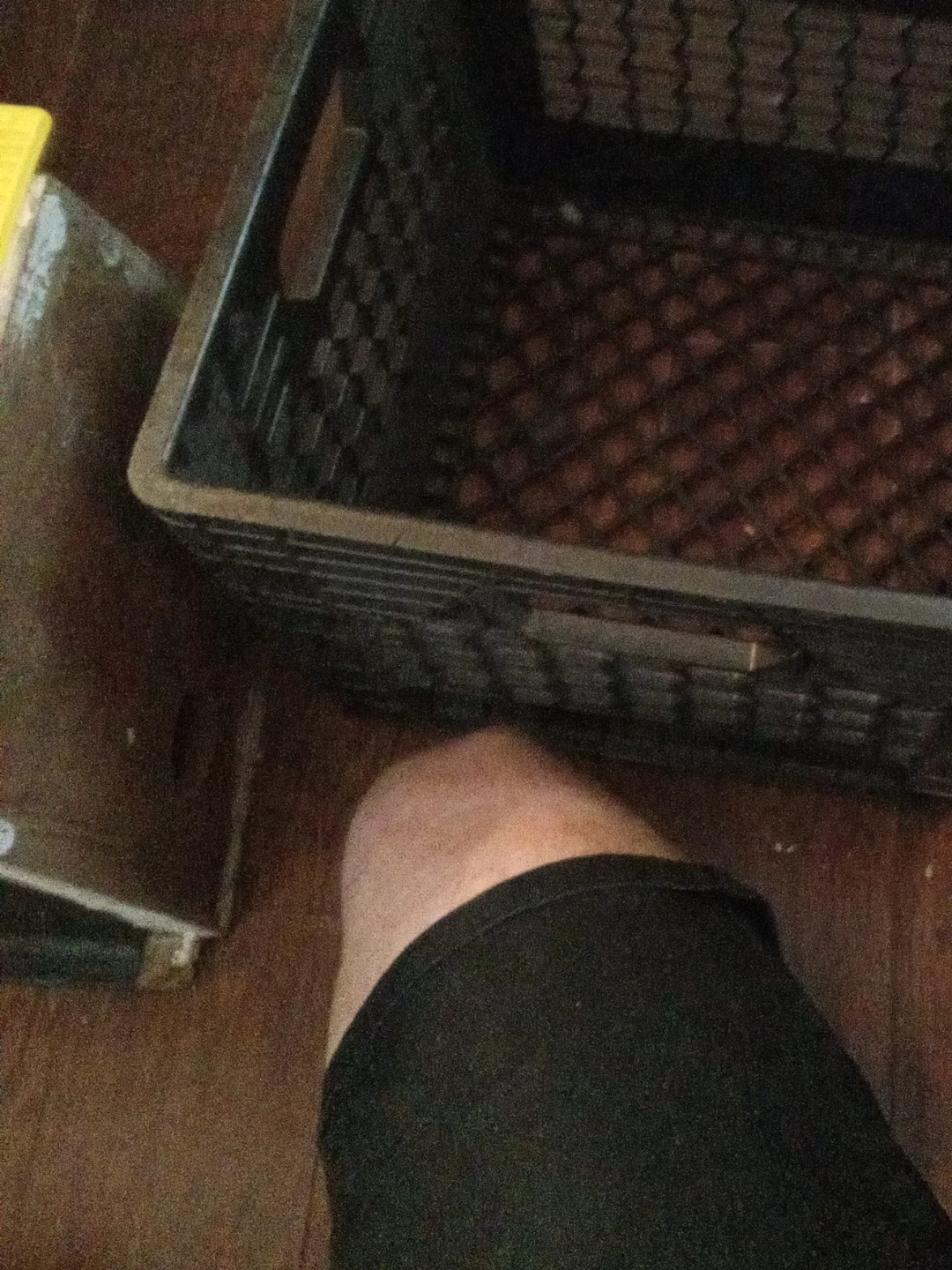 Black Plastic Milk Crate