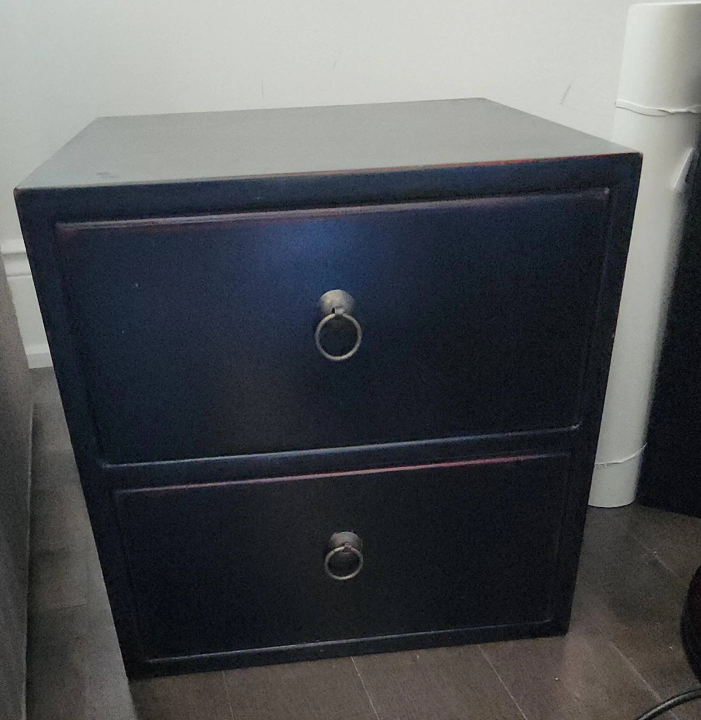 Dark brown reddish wooden box