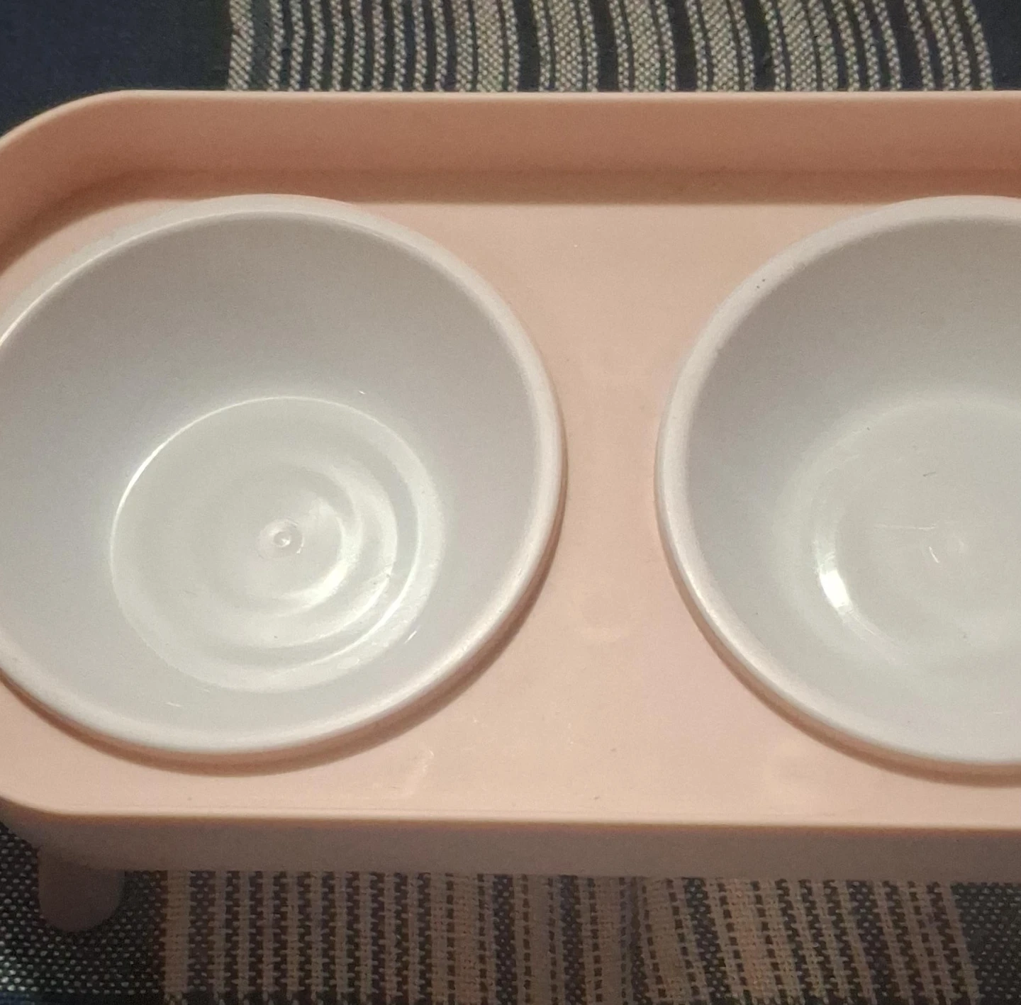 Pink Pet Feeder Bowl Set