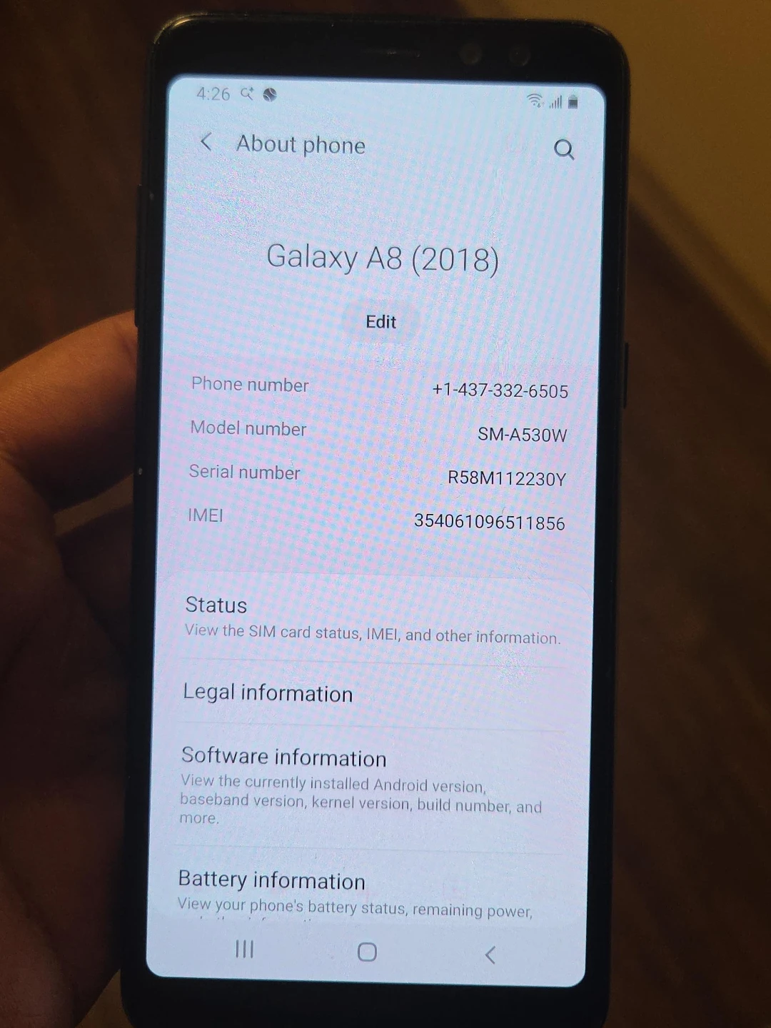 Samsung Galaxy A8 (2018) Smartphone