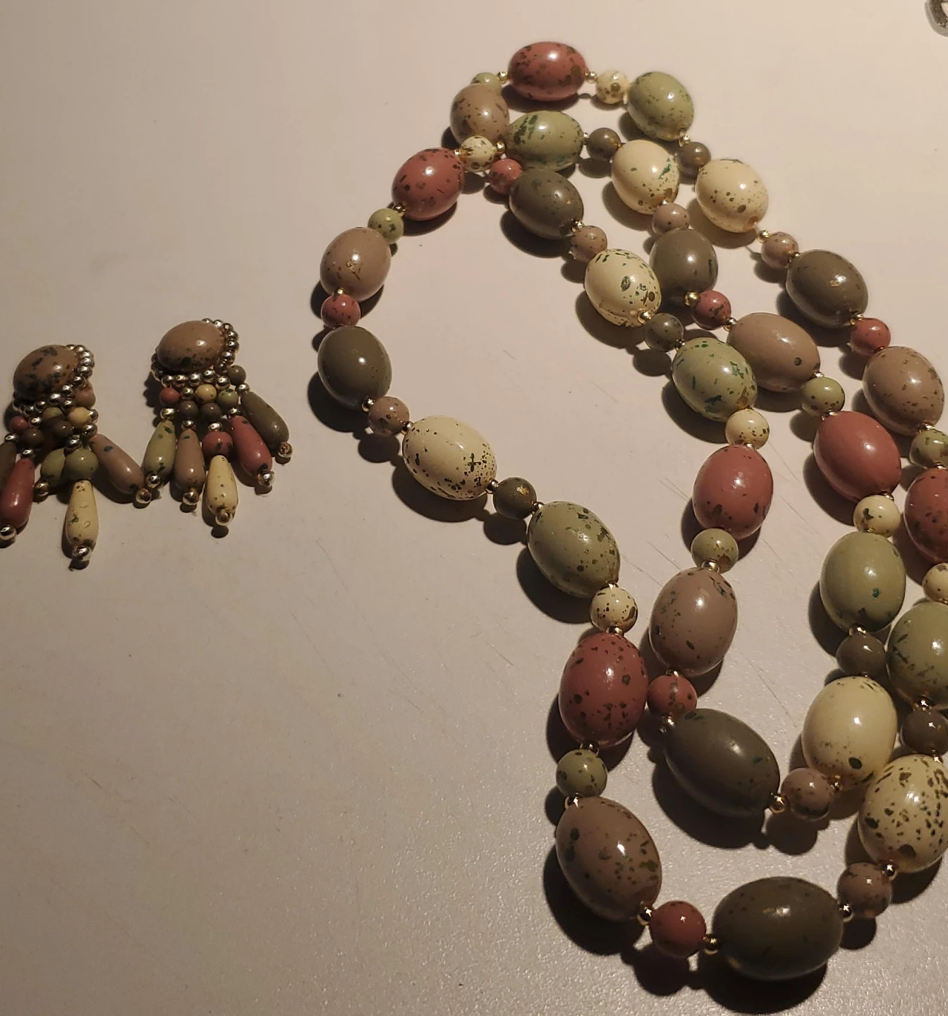 Beaded Necklace and Earring Set