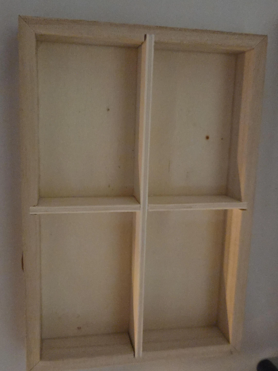 Wooden Organizer Box with 4 Compartments