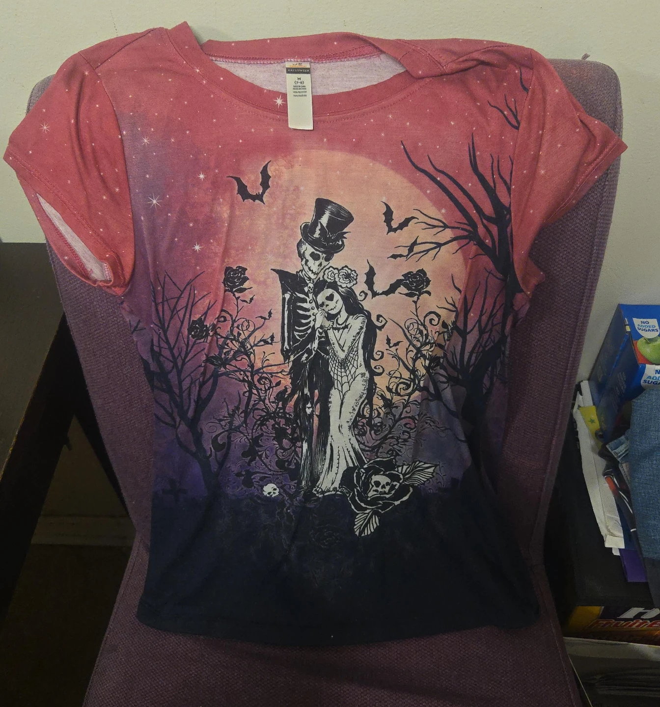 Celebrate! Halloween Skeleton Couple T-Shirt Medium - photo 3