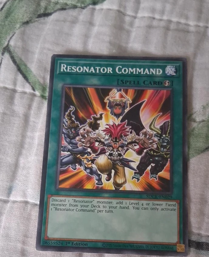 Yu-Gi-Oh! Resonator Command Spell Card SDCK-EN029 1st Edition