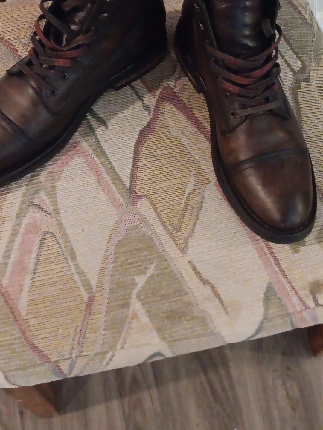Men's Brown Leather Lace-Up Boots