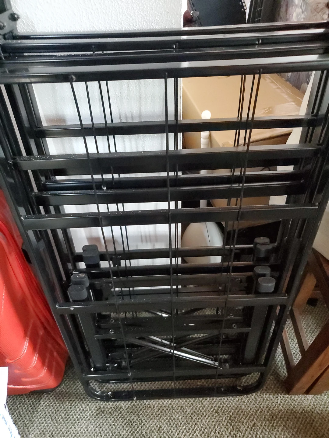 Black Metal Folding Bed Frame