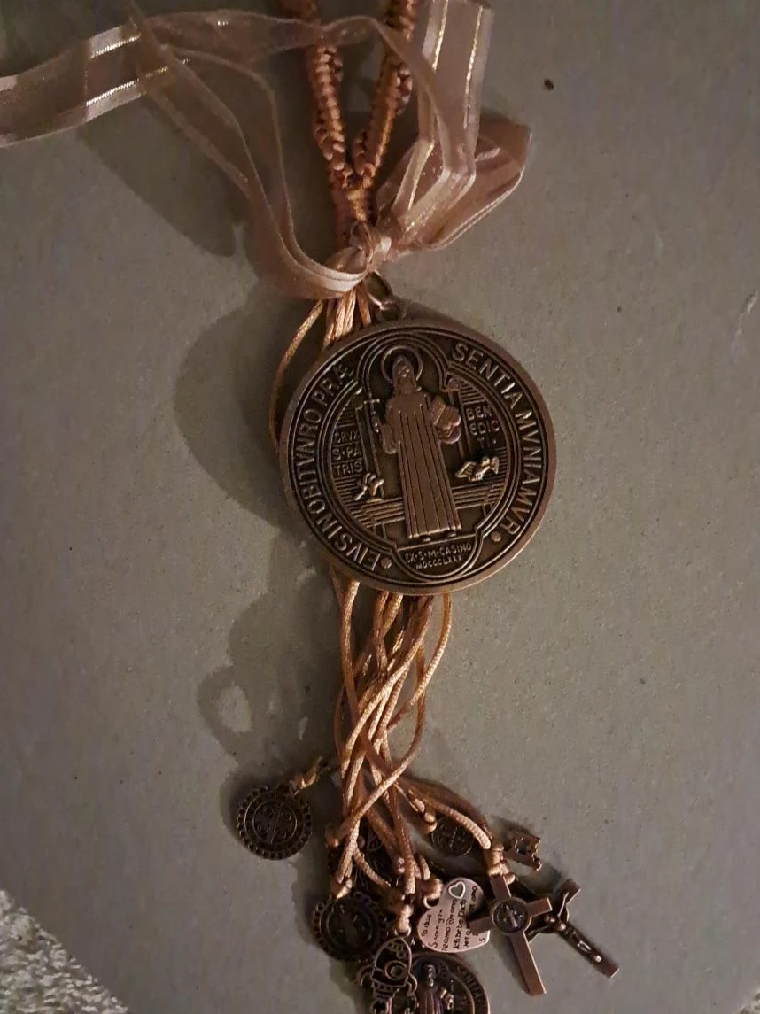 St. Benedict Medal and Crucifix Charm Dangle