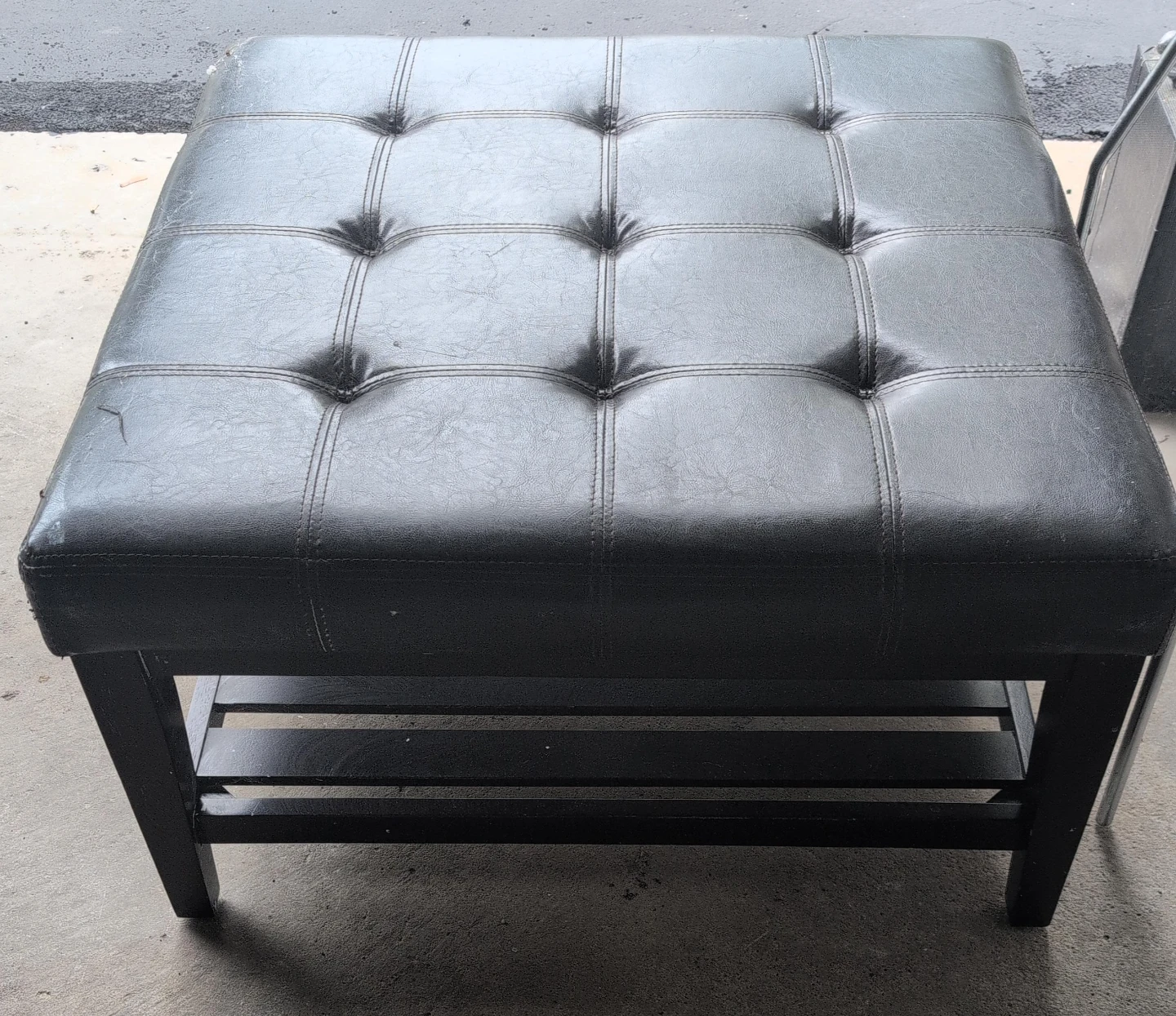 Tufted Ottoman Bench coffee table pickup as it