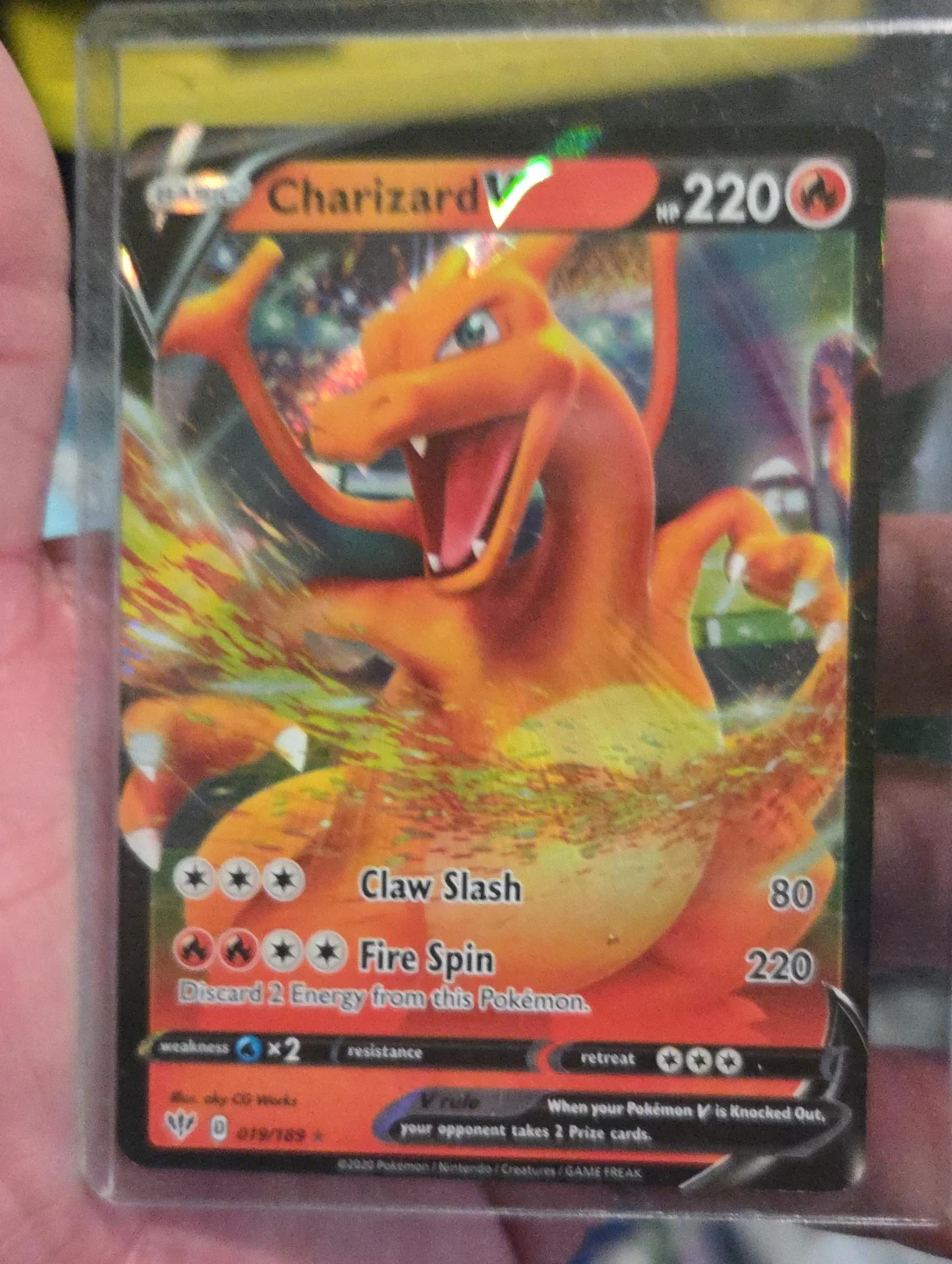 Pokemon Charizard V Trading Card