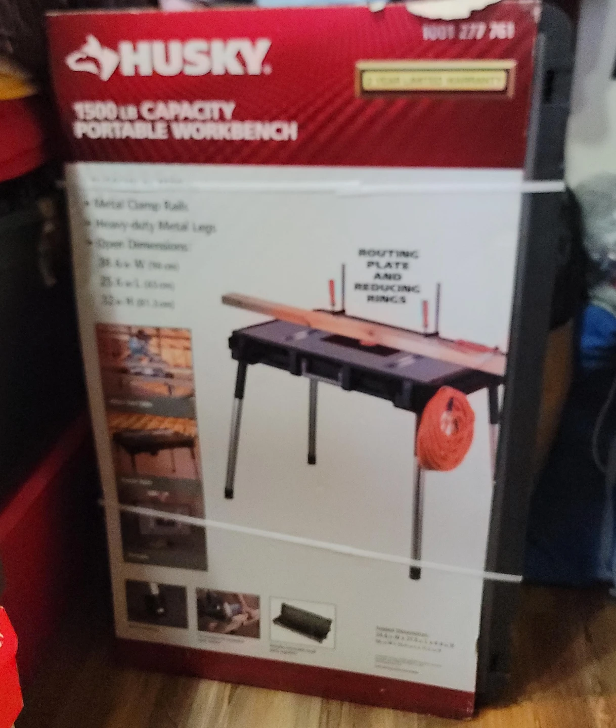 Husky 1500 lb Capacity Portable Workbench