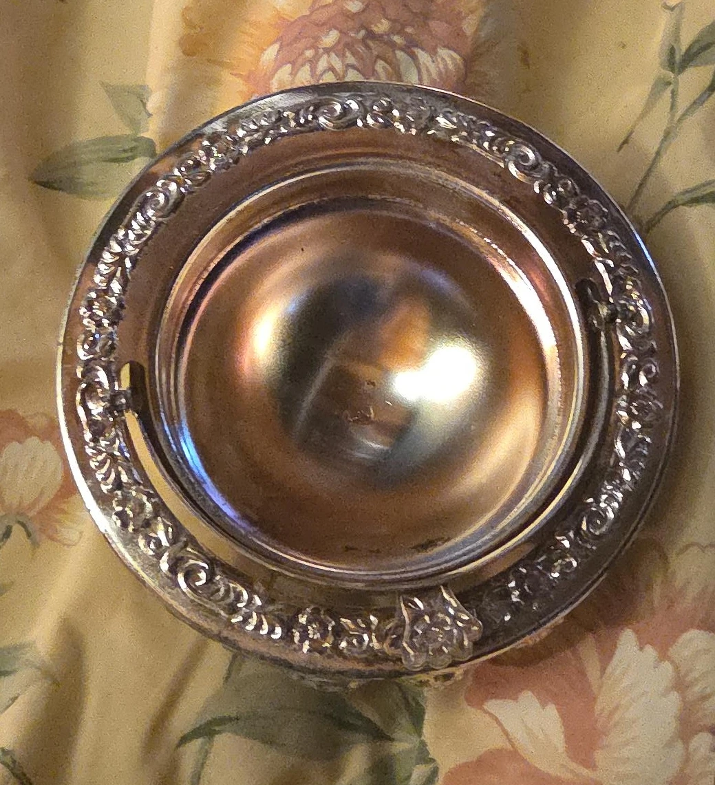 Ornate Silver-Tone Bowl