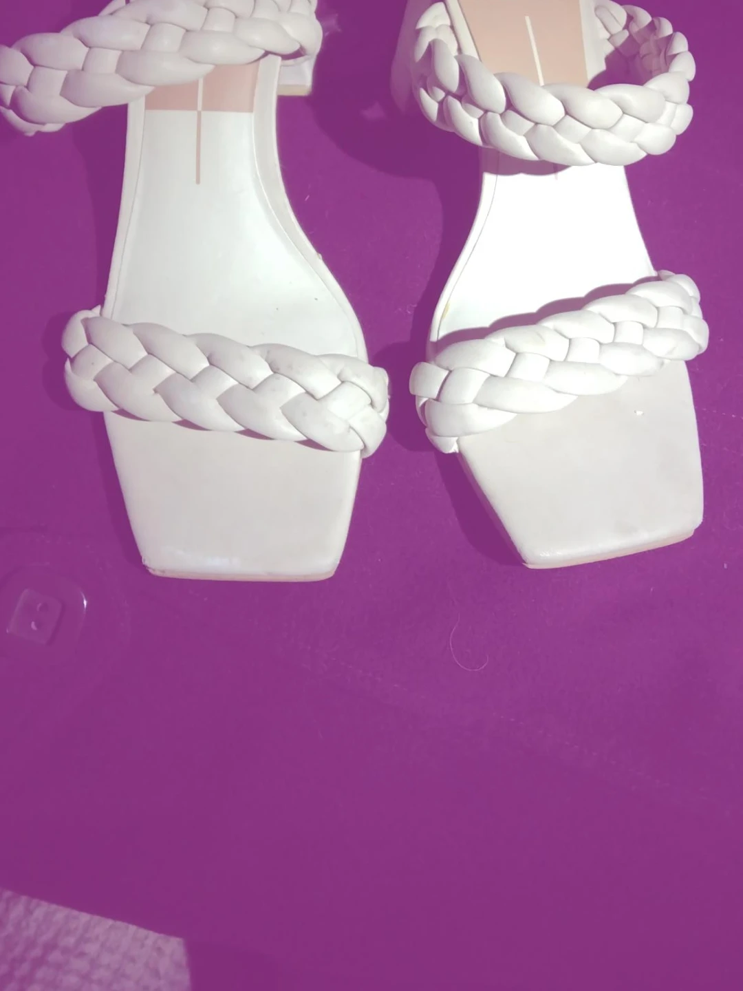 Dolce Vitas White Braided Strap Sandals