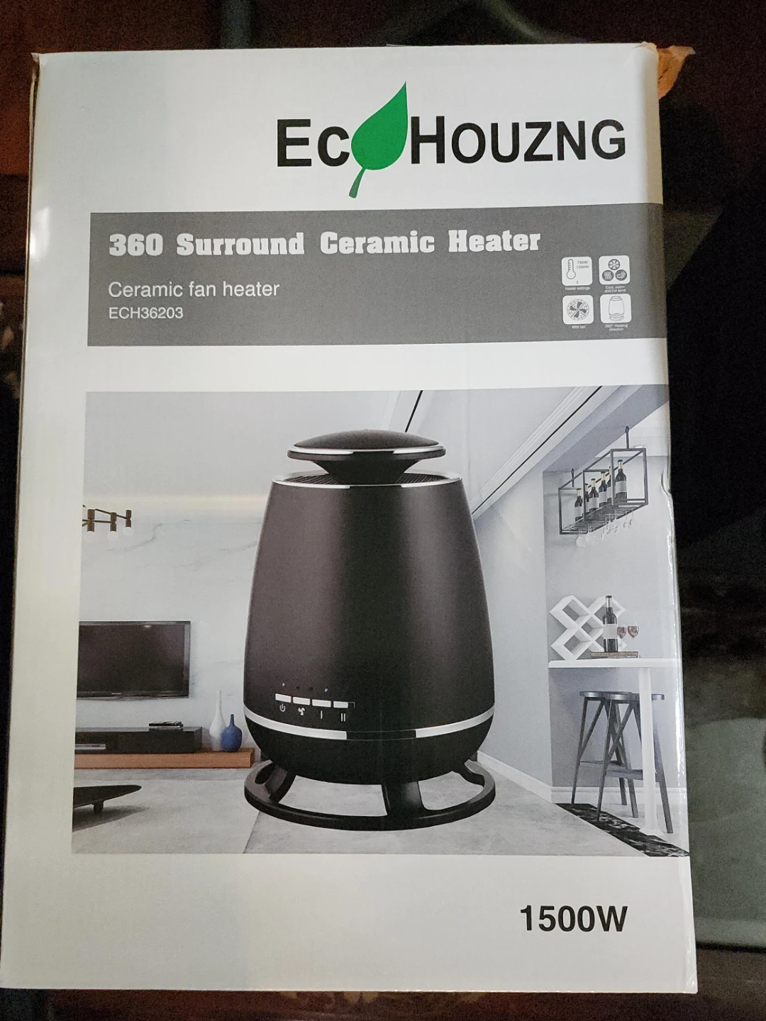 Eco HOUZNG 360 Surround Ceramic Fan Heater ECH36203