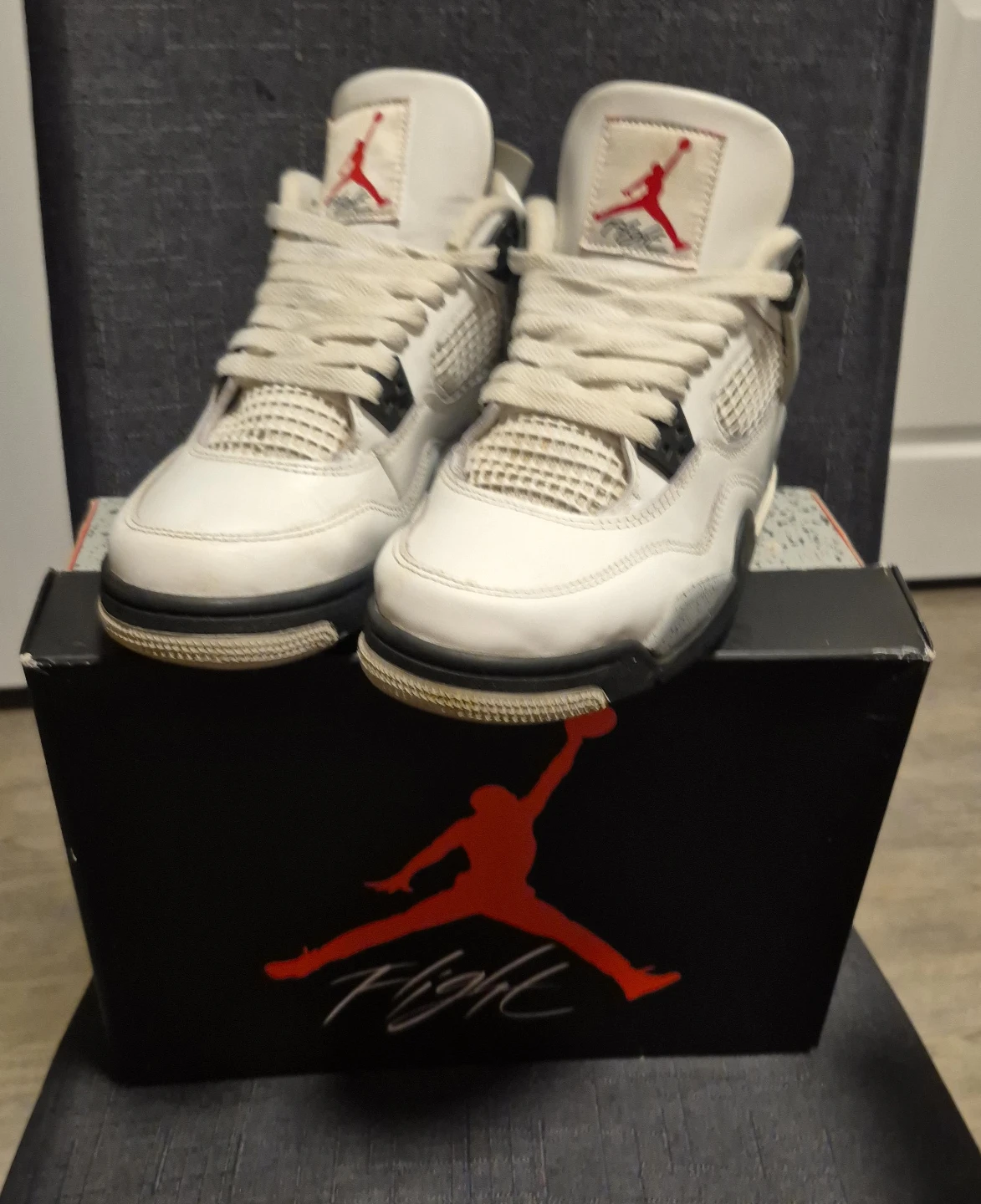 Air Jordan 4 Retro White Cement Sneakers