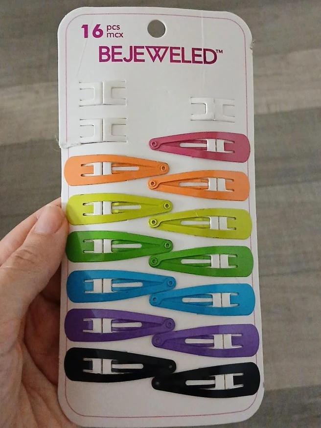 BEJEWELED 16 pcs Snap Clips - Assorted Colours