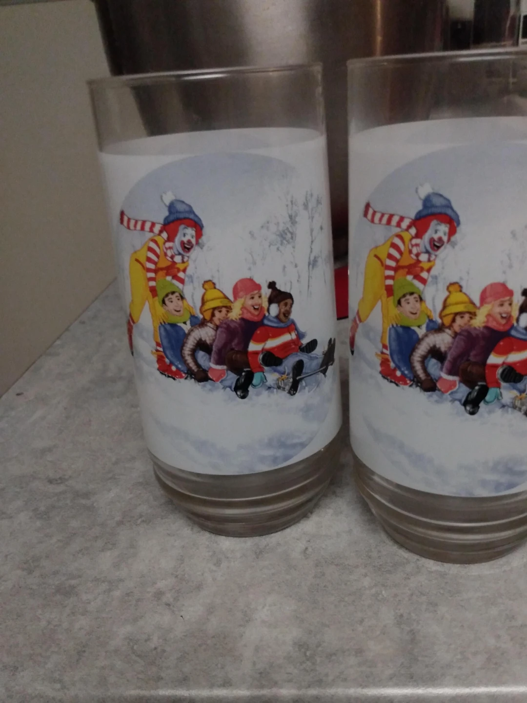 Two Vintage McDonald's Collector Glasses