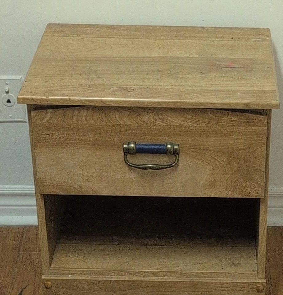Wooden Nightstand with Drawer 2for $38