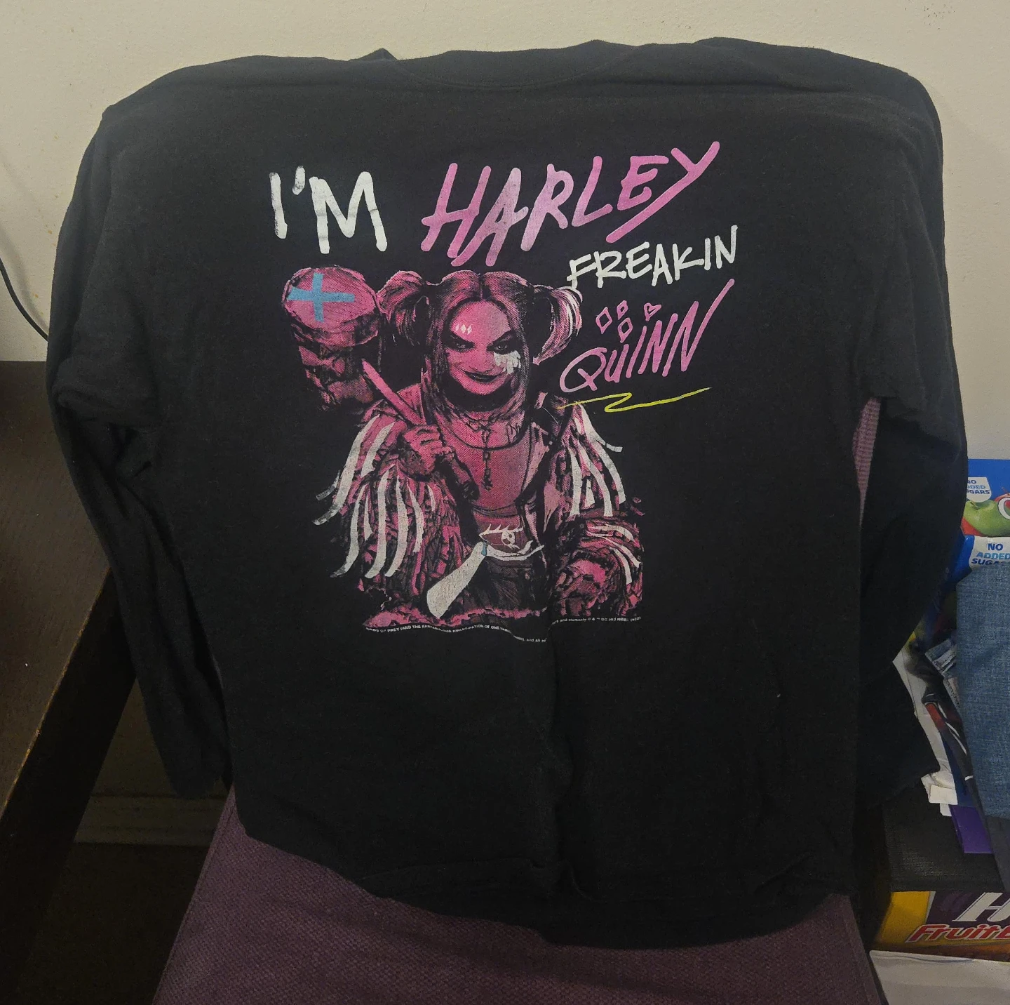 Harley Quinn Graphic Long Sleeve Shirt