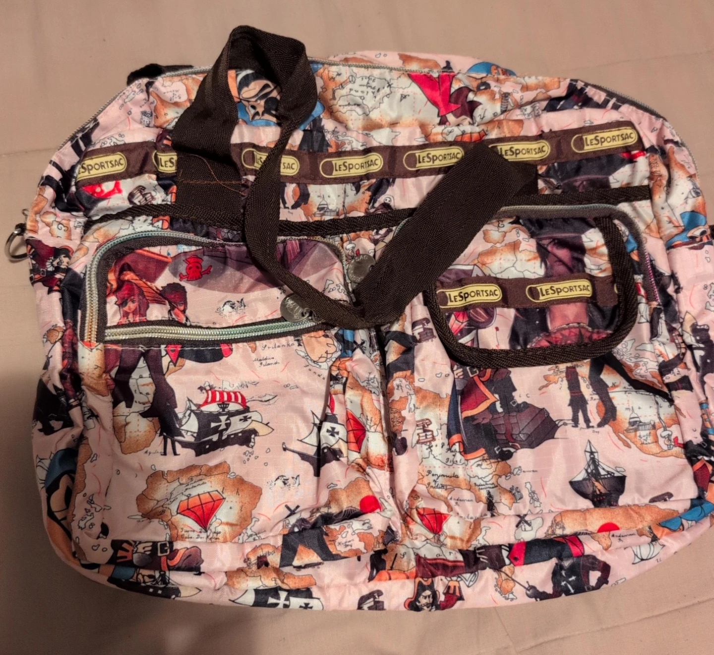 LeSportsac Bag with Map and Character Print