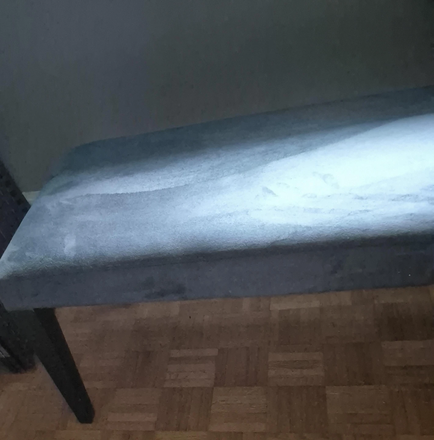 Grey Upholstered Bench