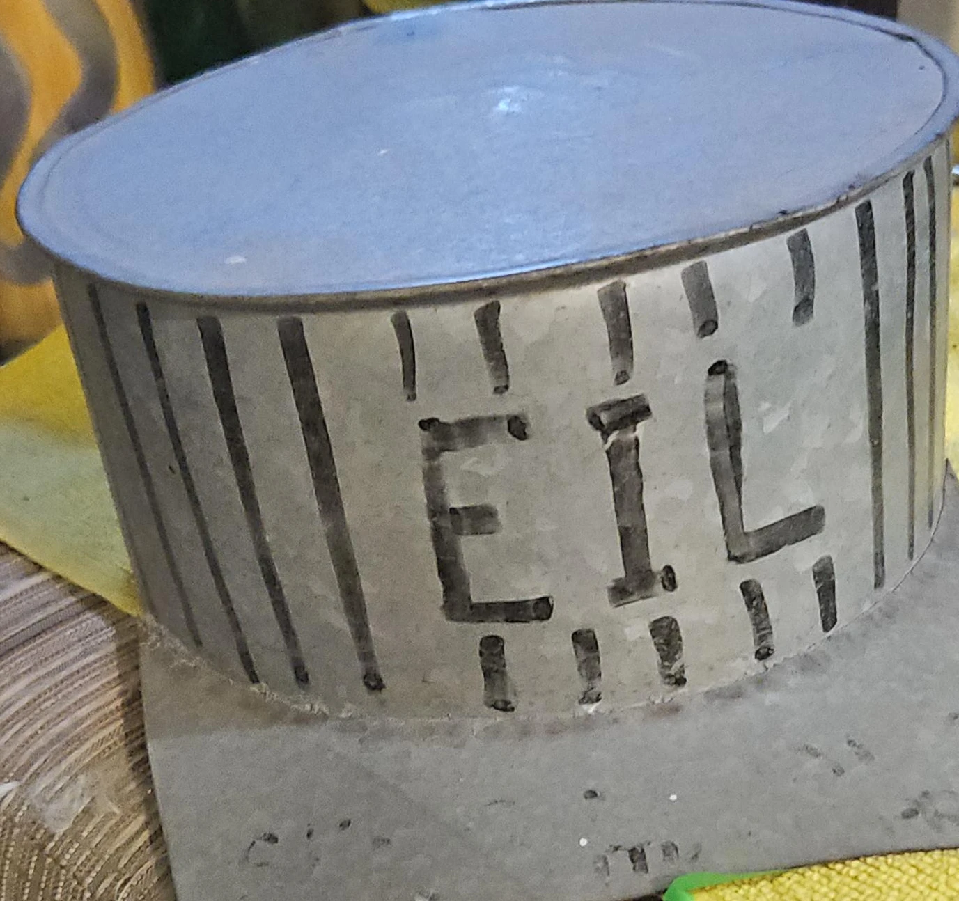 Vintage Galvanized Metal Container