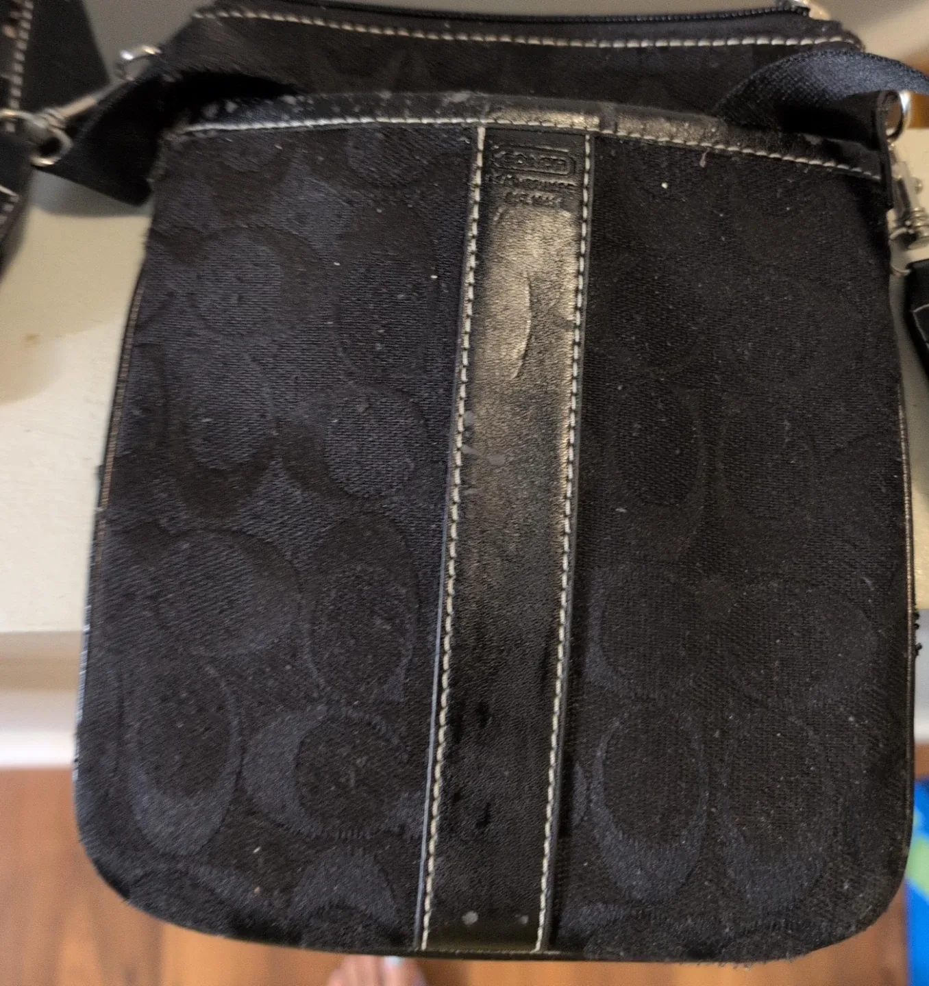 Coach Black Monogram Crossbody Bag