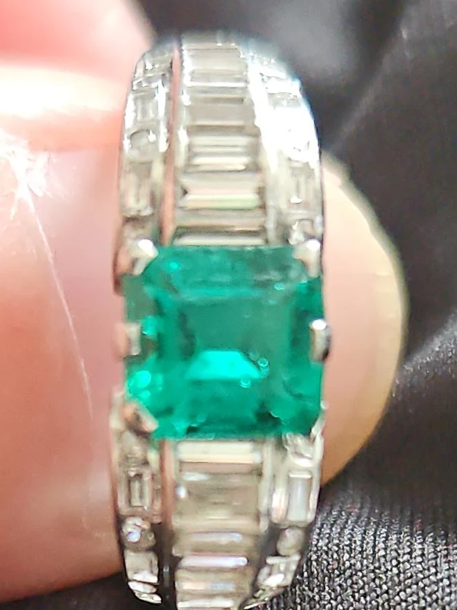 Emerald and Diamond Ring