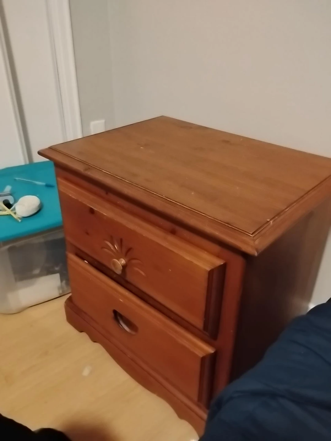 Wooden 2-Drawer Nightstand