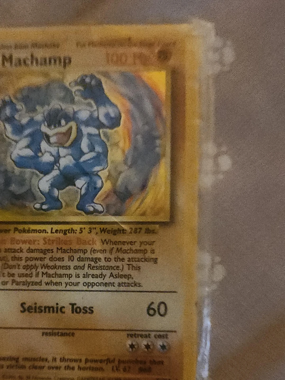 Holographic Machamp Pokemon Card