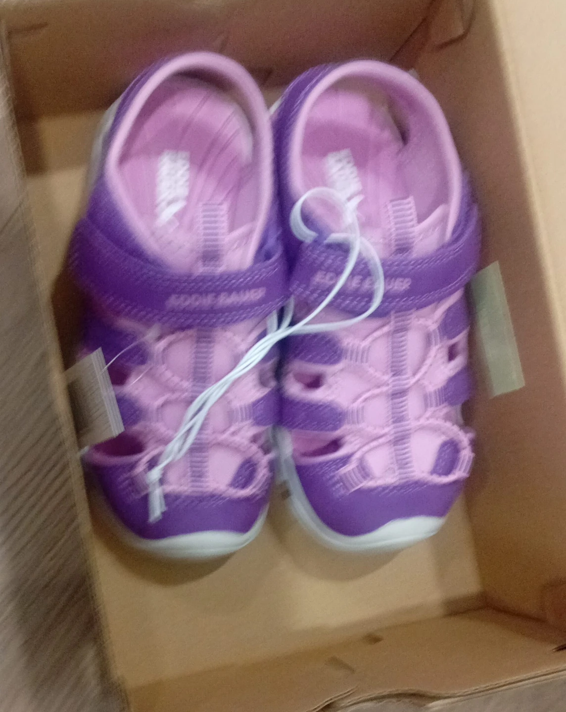 Eddie Bauer Girls Purple Pink Water Sandals