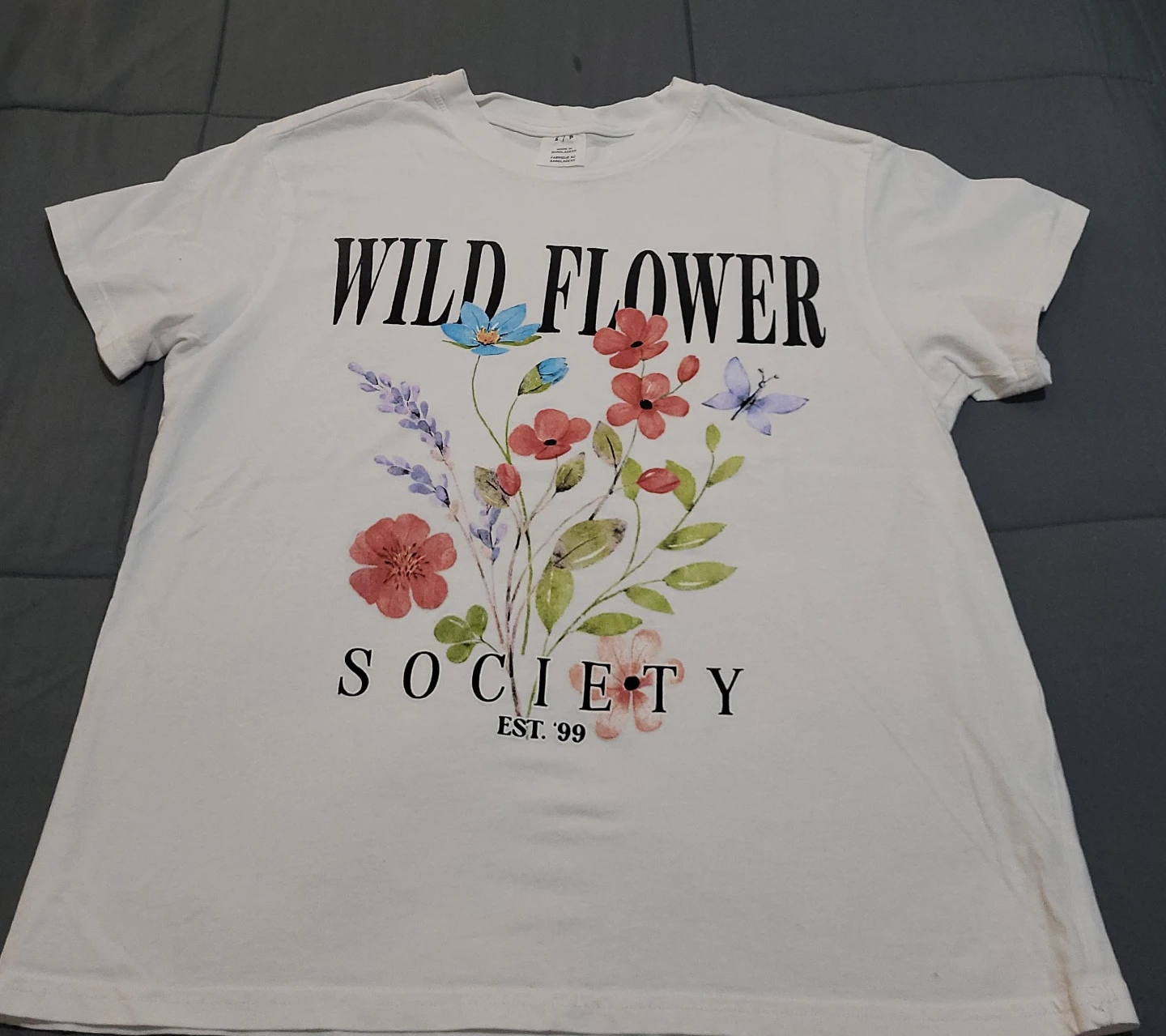 White Wild Flower Society T-Shirt