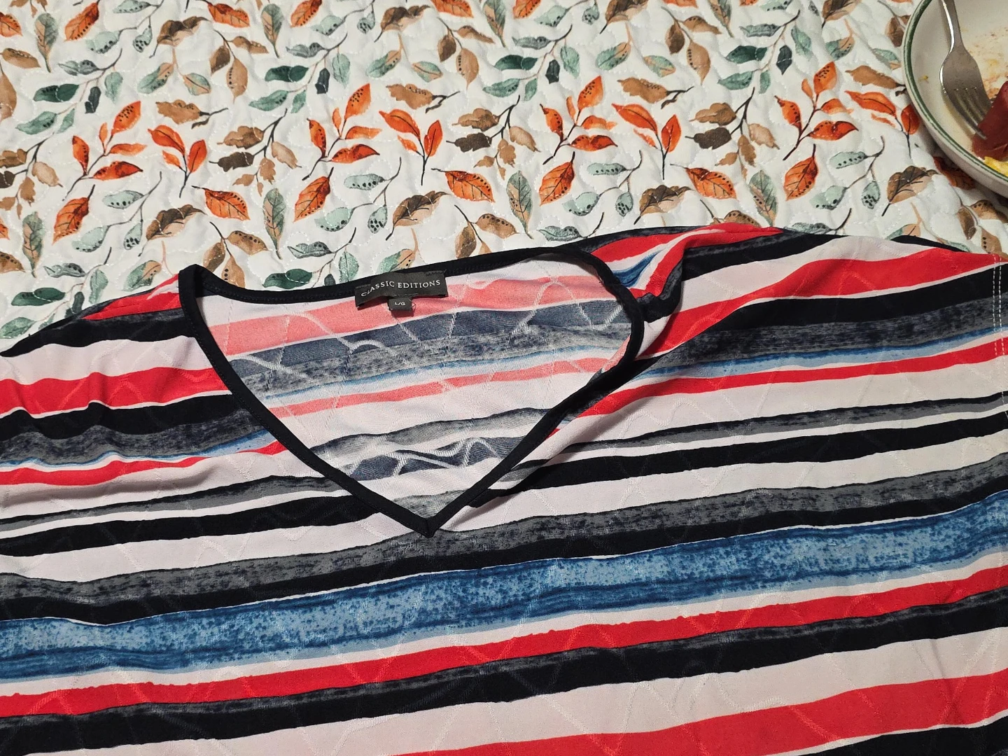 Classic Editions Striped V-Neck Top