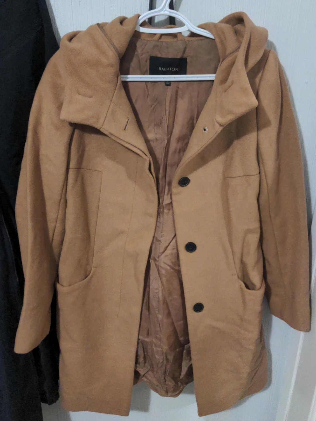 Aritizia Babaton Camel Hooded Wool Coat